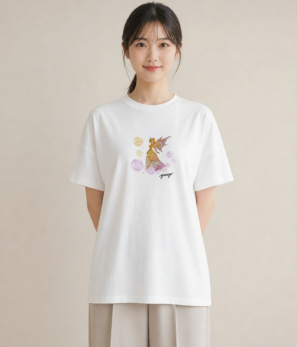 プリントTシャツ レディース 天秤座 星空 宇宙 イラスト カジュアル 友達ギフト 部屋着 白T