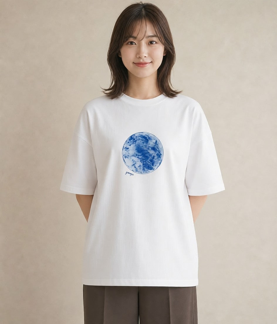 プリントTシャツ レディース 牡牛座 星空 宇宙 イラスト シック 公園 ママ 白T