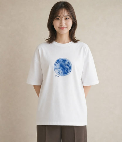 プリントTシャツ レディース 牡牛座 星空 宇宙 イラスト シック 公園 ママ 白T
