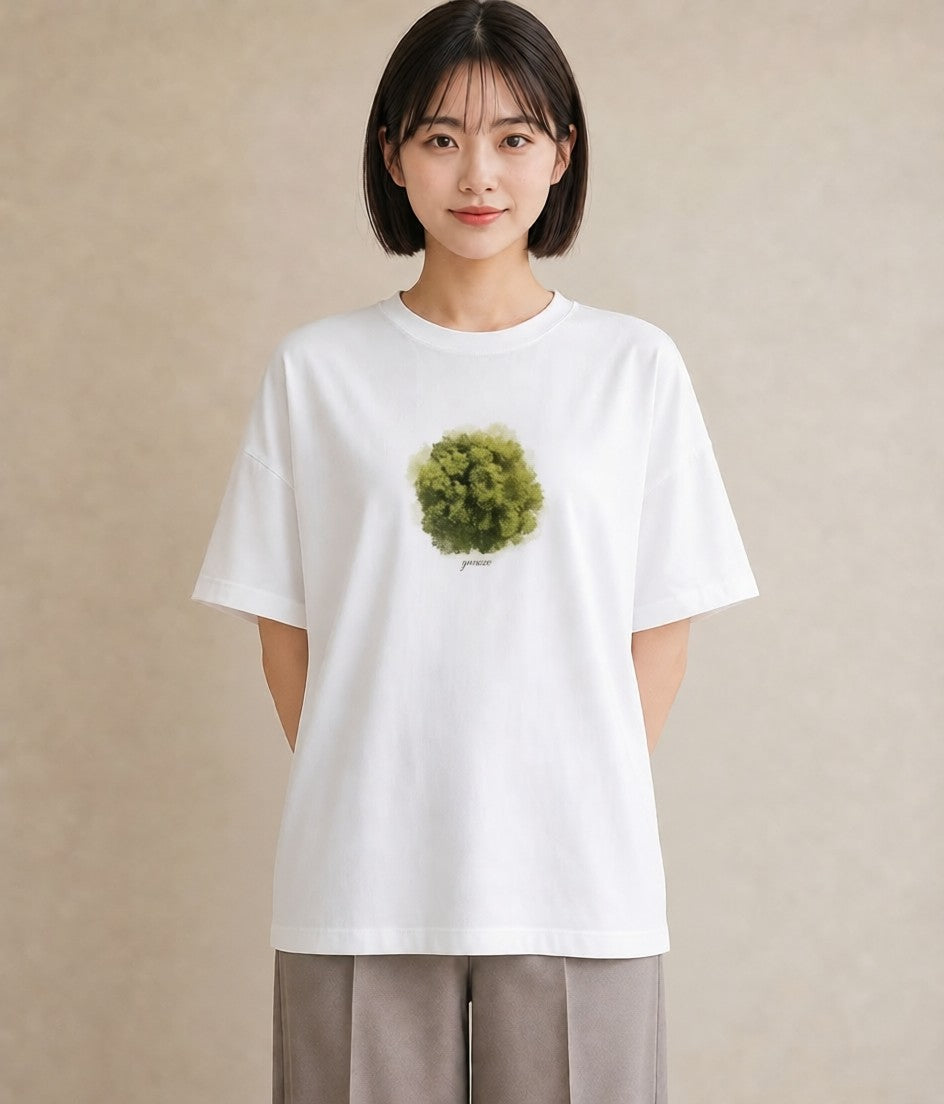 Tシャツ レディース 木 植物 ボタニカル イラスト レトロ レイヤード 友達ギフト 白T