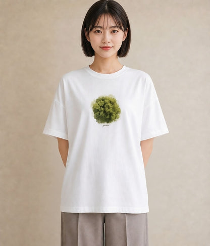 Tシャツ レディース 木 植物 ボタニカル イラスト レトロ レイヤード 友達ギフト 白T