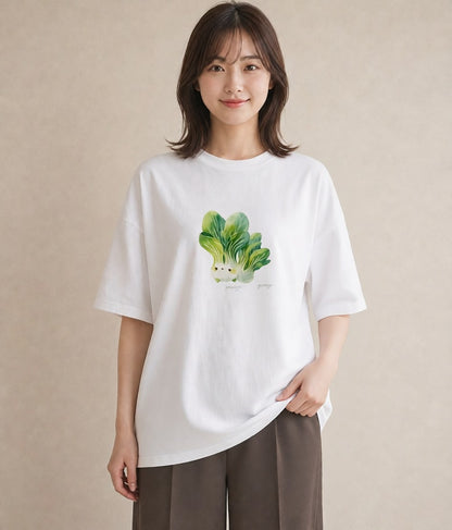 グラフィックTシャツ レディース チンアナゴ 海の生き物 海 イラスト 淡色 春服 ミセス 白T