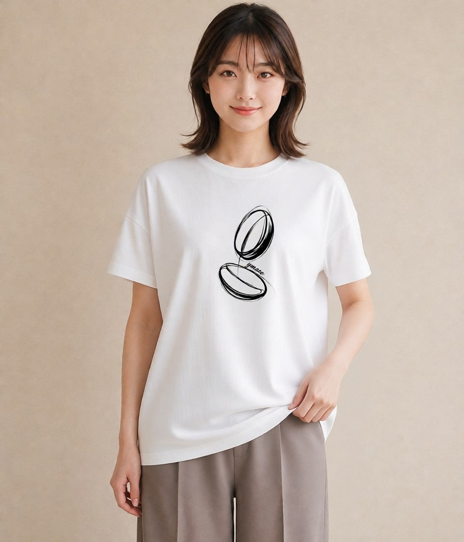 プリントTシャツ レディース コーヒー 珈琲 カフェ 食べ物 フード イラスト 抜け感 海 カフェ巡り 白T