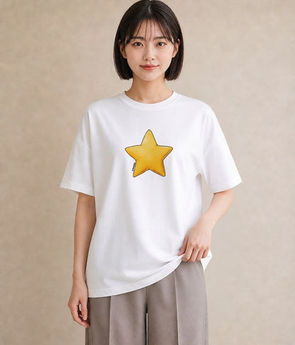 グラフィックTシャツ レディース ヒトデ 海の生き物 海 イラスト 水彩風 20代 カジュアルコーデ 白T