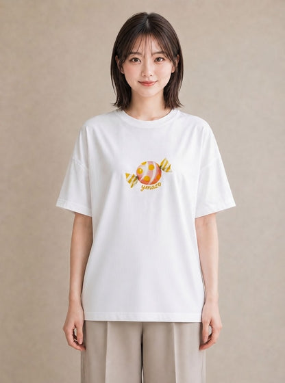半袖Tシャツ レディース クッキー 食べ物 フード イラスト 普段使い ペアコーデ 秋コーデ 白T