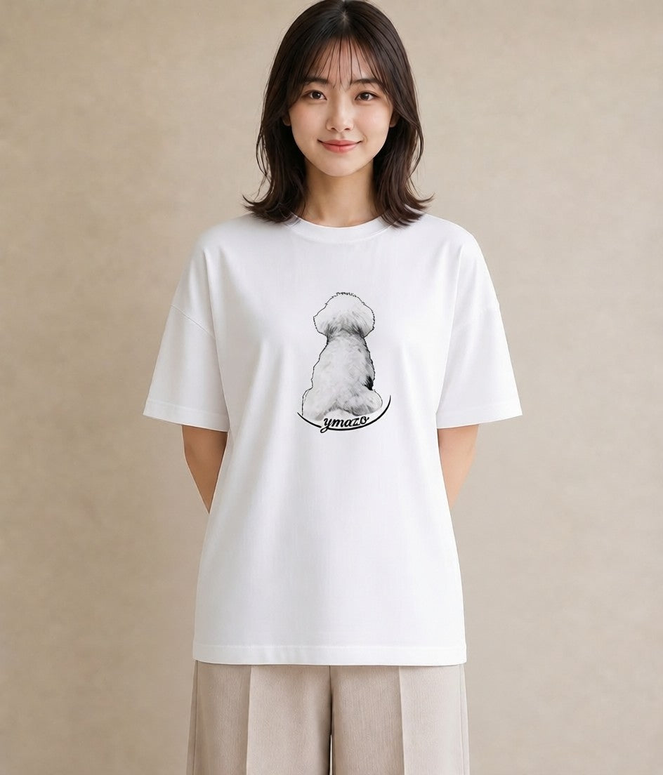 半袖Tシャツ レディース 保護犬 犬 いぬ イラスト お洒落 ギフト 母の日 白T