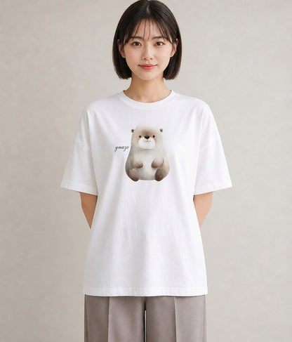 デザインTシャツ レディース キンクマハムスター ペット 動物 イラスト ゆるコーデ お出かけ 普段着 白T
