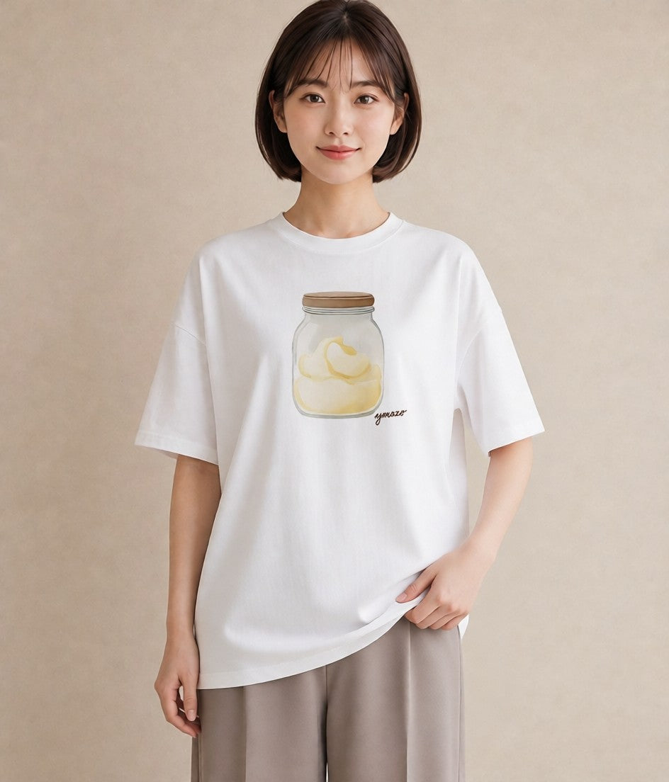 半袖Tシャツ レディース クリームソーダ 食べ物 フード イラスト こなれ感 通学 誕生日プレゼント 白T