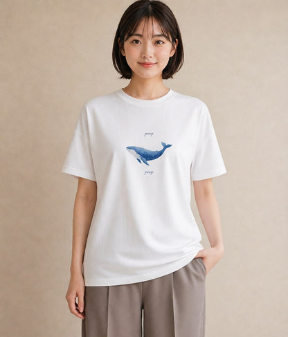 グラフィックTシャツ レディース シャチ 海の生き物 海 イラスト 休日コーデ 部屋着 女性向けギフト 白T
