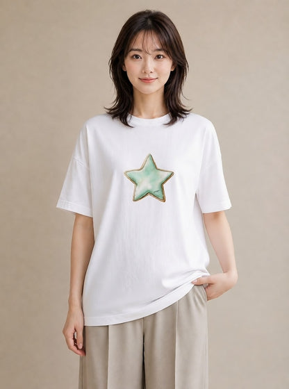 半袖Tシャツ レディース キャンディ 食べ物 フード イラスト カフェコーデ 通勤 在宅 白T