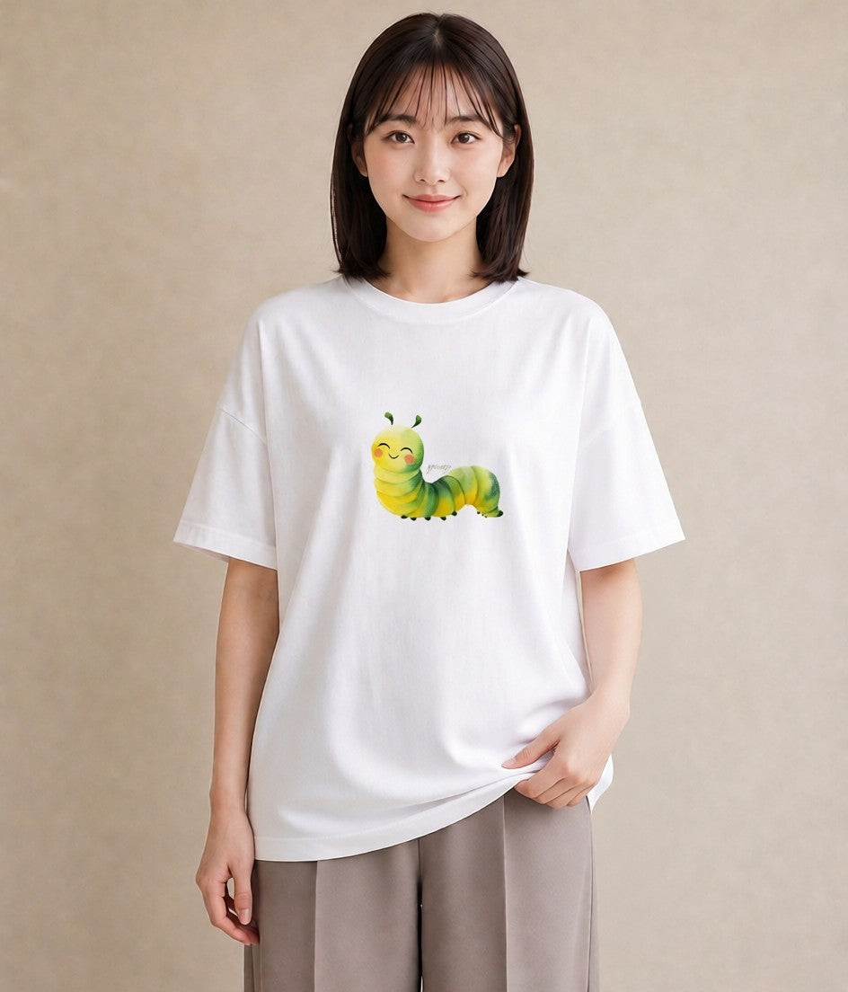 Tシャツ レディース ホタル 昆虫 虫 イラスト 休日コーデ ギフト 母の日 白T