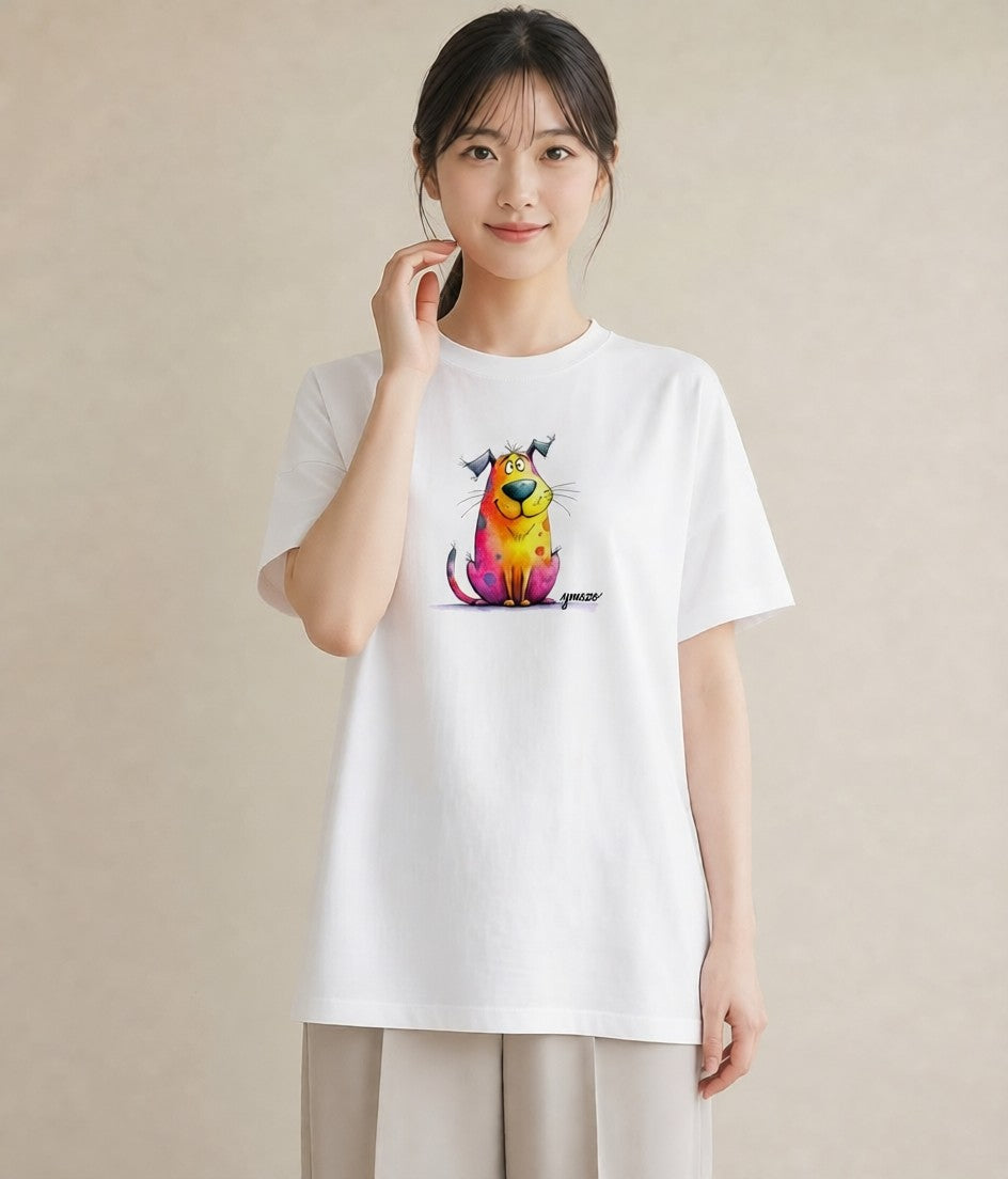 デザインTシャツ レディース ベンガル 猫 ねこ イラスト レトロ カジュアルコーデ 買い物 白T