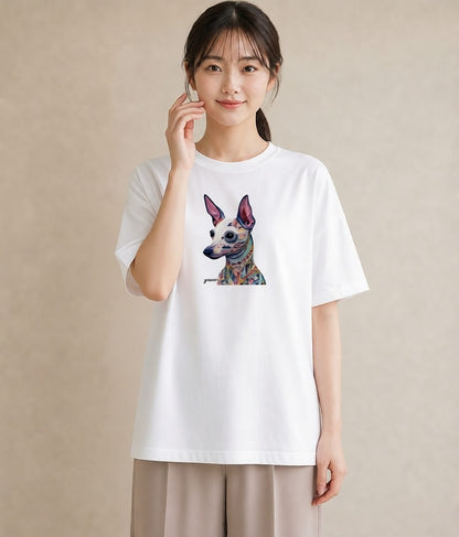 半袖Tシャツ レディース チワワ 犬 いぬ イラスト 可愛い 敬老の日 ホワイトデー 白T