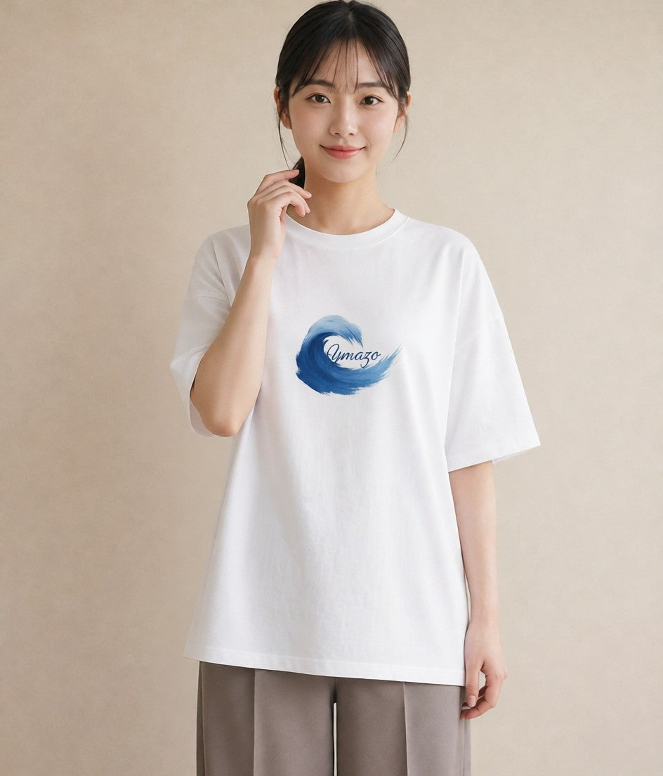 半袖Tシャツ レディース 波 星空 宇宙 イラスト ボタニカル おしゃれギフト 社会人 白T