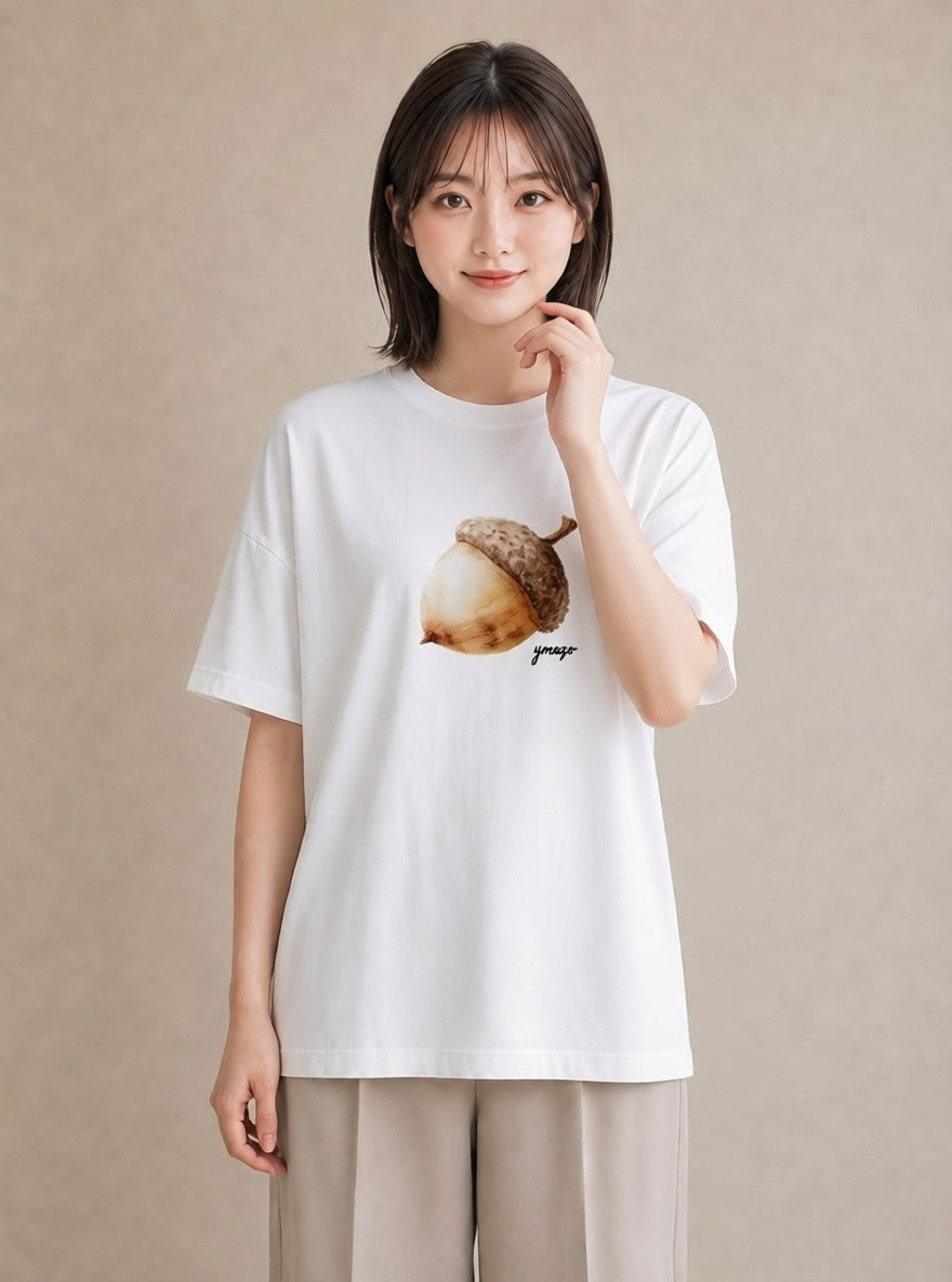 Tシャツ レディース リス ペット 動物 イラスト カジュアル 海 カフェ巡り 白T