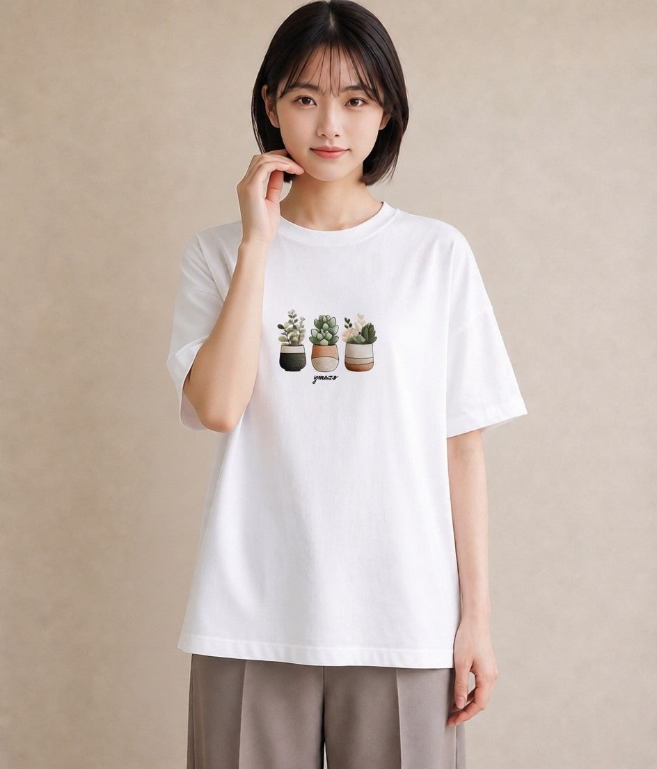 プリントTシャツ レディース 夕暮れ バルコニー 夕焼け ナチュラル アンティーク イラスト フェミニン 母娘コーデ 自分用 白T