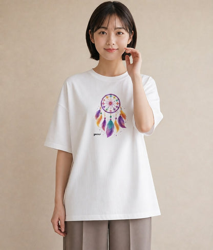 グラフィックTシャツ レディース 風鈴 ガラス 夏 ナチュラル アンティーク イラスト 誕生日プレゼント 綿100 白T