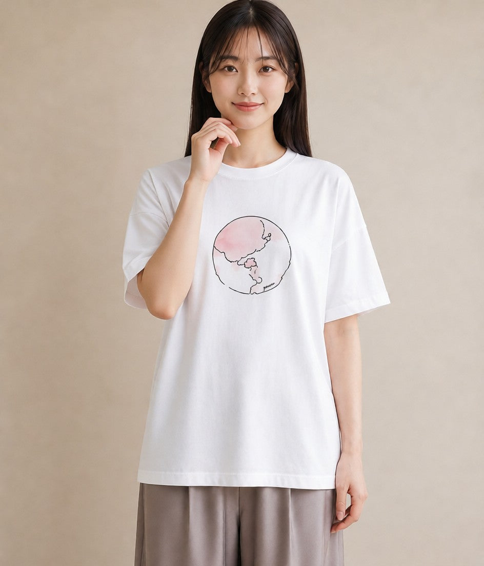 グラフィックTシャツ レディース 牡羊座 星空 宇宙 イラスト ヴィンテージ風 カフェ巡り 女子会 白T