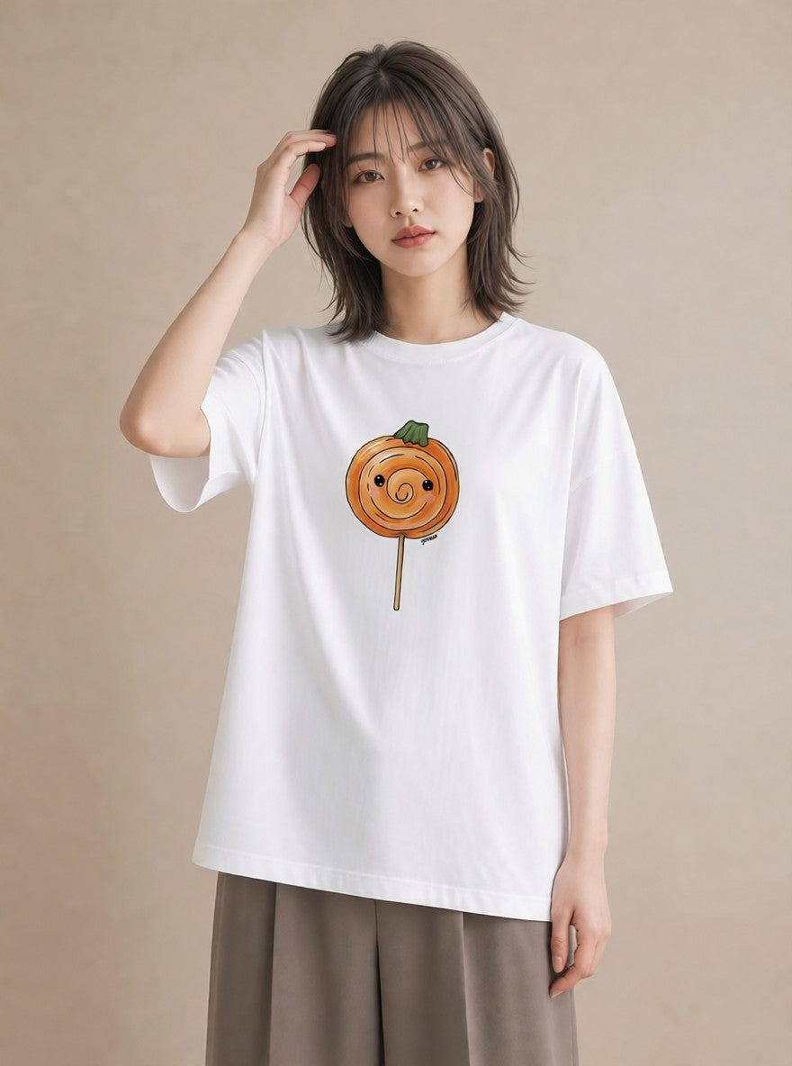 Tシャツ レディース だんご 食べ物 フード イラスト 旅行コーデ 帰省 ラフ 白T