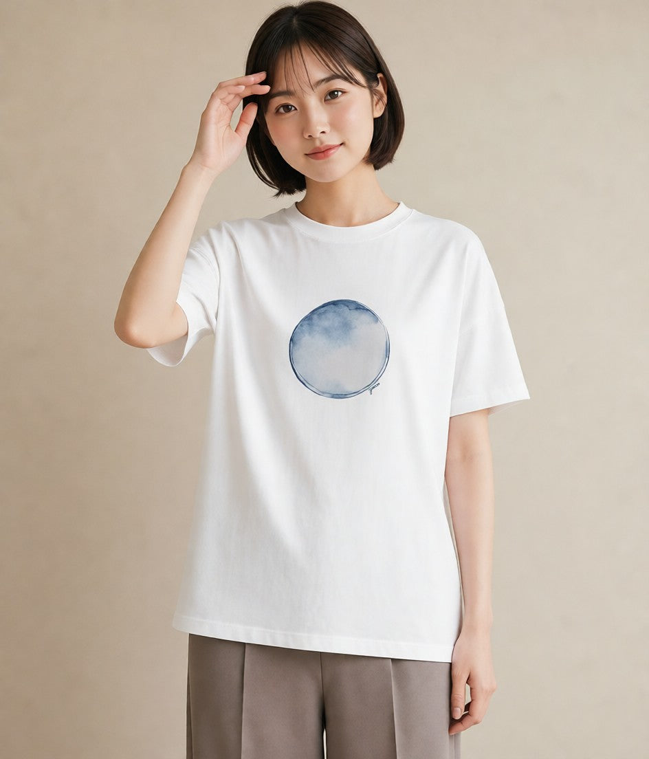 プリントTシャツ レディース プラネット 星空 宇宙 イラスト モード 女性向けギフト 散歩 白T