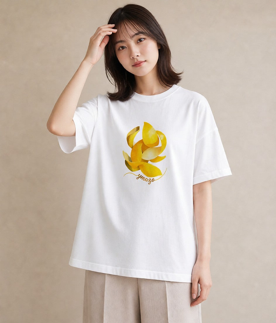 Tシャツ レディース バナナ 食べ物 フード イラスト シック 公園 ママ 白T