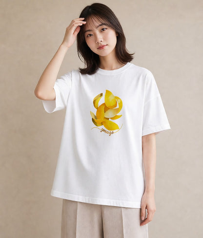 Tシャツ レディース バナナ 食べ物 フード イラスト シック 公園 ママ 白T