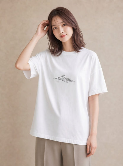 プリントTシャツ レディース 海 リゾート 夏 イラスト ヴィンテージ風 旅行 母娘コーデ 白T