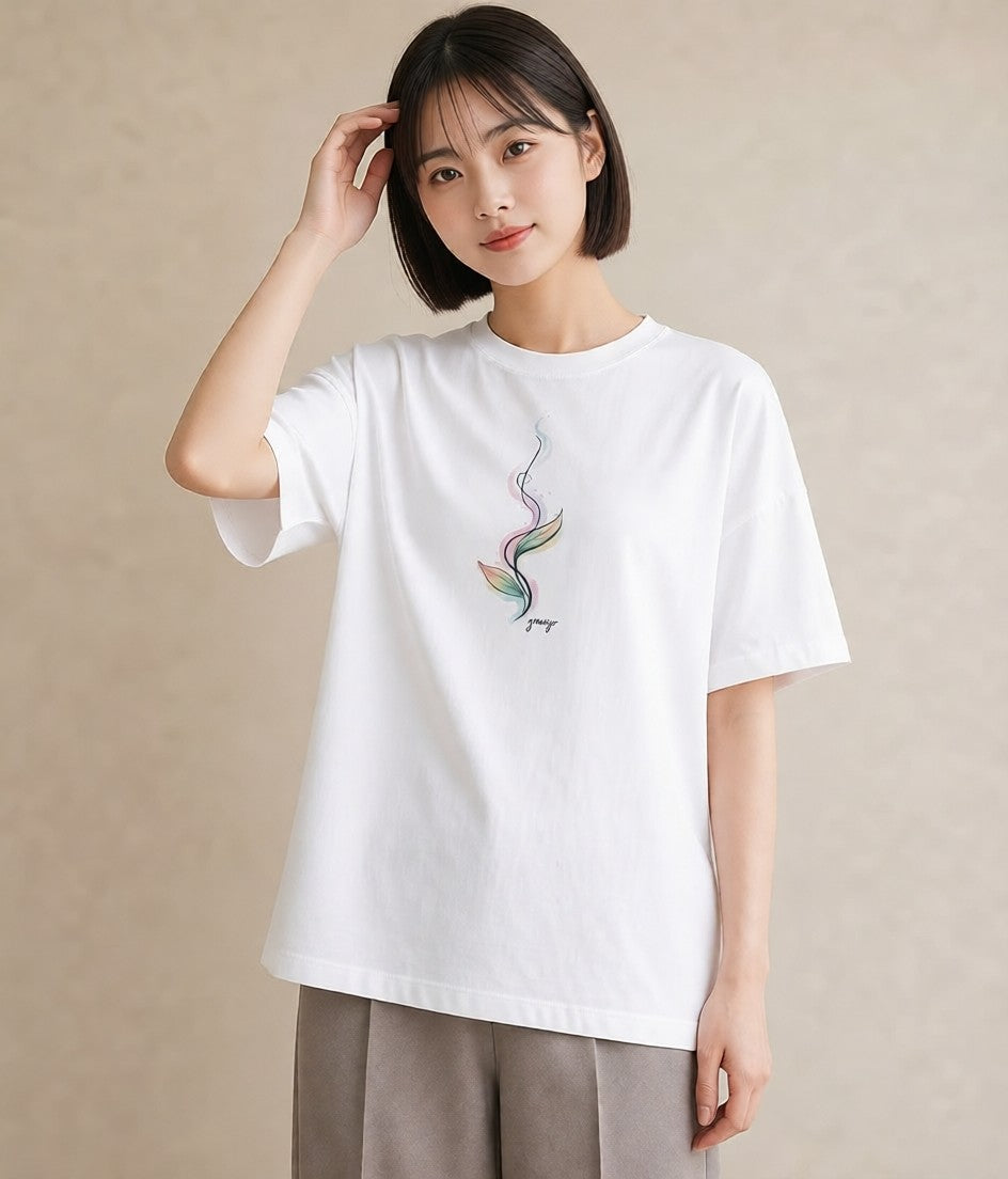 デザインTシャツ レディース コーヒー カフェ 珈琲 イラスト フェミニン ルームウェア ギフト 白T