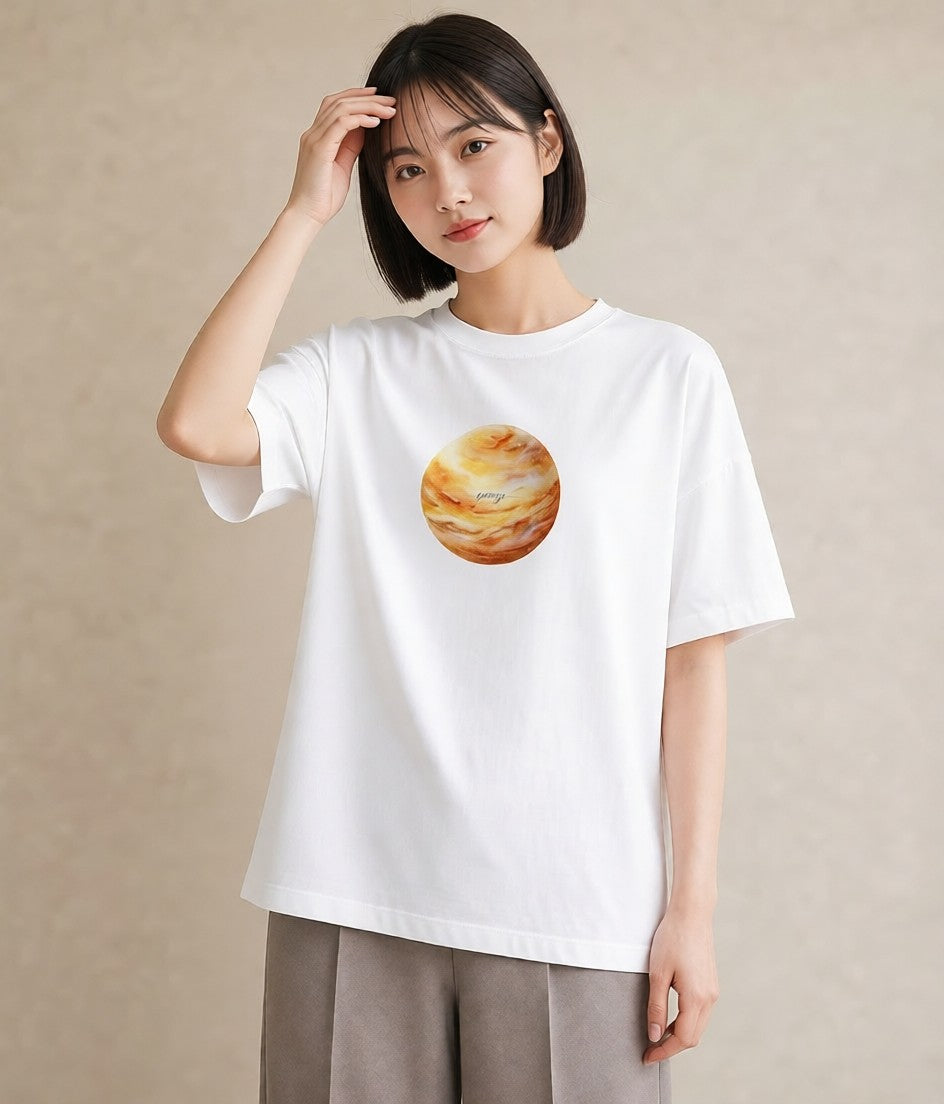Tシャツ レディース 蠍座 星空 宇宙 イラスト ラフ 旅行用 海 白T