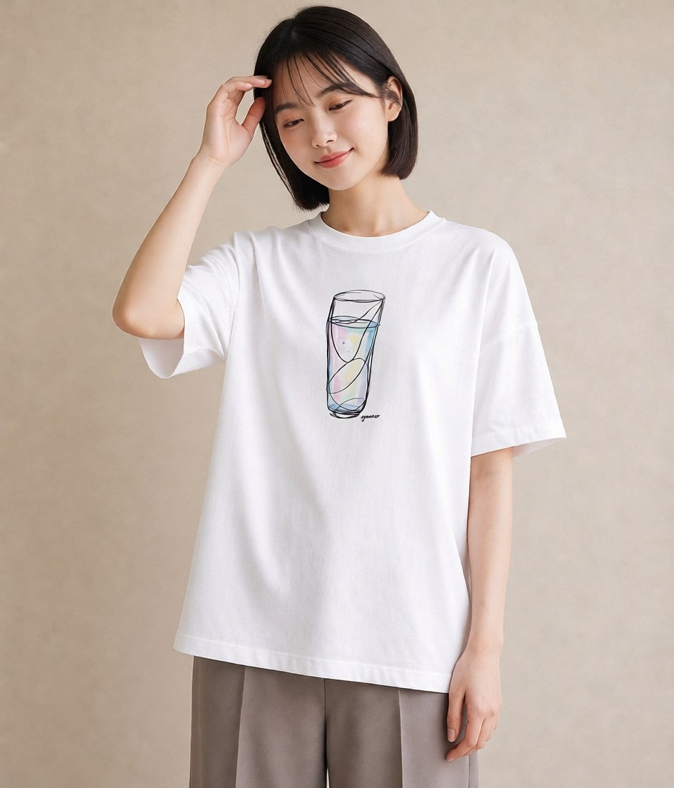 Tシャツ レディース コーヒー カフェ 珈琲 イラスト モード デート 帰省 白T