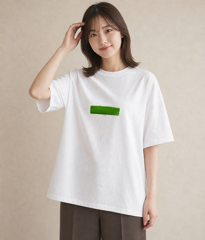 半袖Tシャツ レディース 芝生 植物 ボタニカル イラスト 上品 旅行用 海 白T