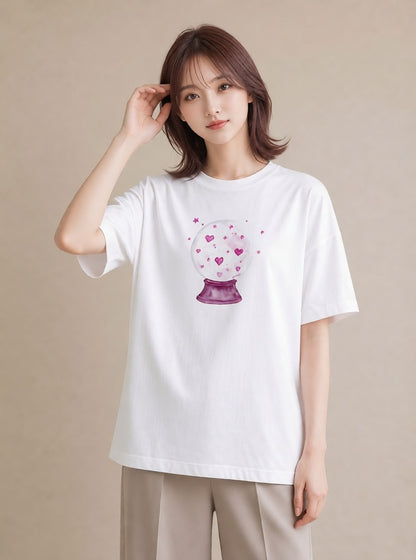 プリントTシャツ レディース 双子座 星空 宇宙 イラスト ラフ 姉妹 送別ギフト 白T