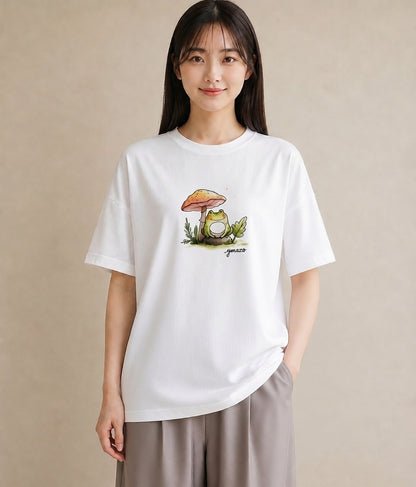 プリントTシャツ レディース チンアナゴ 海の生き物 海 イラスト ゆるコーデ ビーチ デイリーウェア 白T
