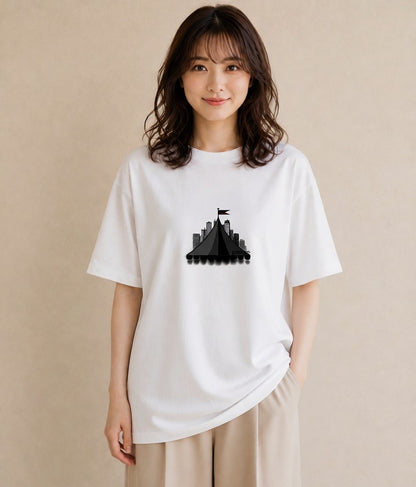 プリントTシャツ レディース 窓辺の雨 雨の日 窓 ナチュラル アンティーク イラスト 秋コーデ おしゃれギフト 白T