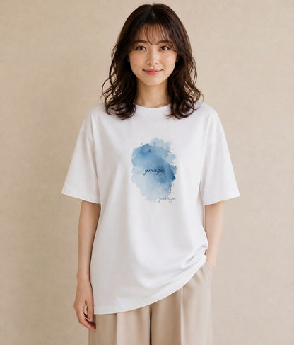 グラフィックTシャツ レディース 雨上がりの小道 雨上がり 小道 ナチュラル アンティーク イラスト ヴィンテージ風 買い物 夏コーデ 白T