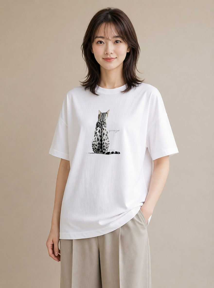 半袖Tシャツ レディース ラグドール 猫 ねこ イラスト カフェコーデ ホワイトデー 春服 白T