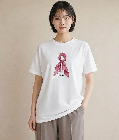 デザインTシャツ レディース レースハンカチ レース ハンカチ ナチュラル アンティーク イラスト 可愛い 綿100 デート 白T
