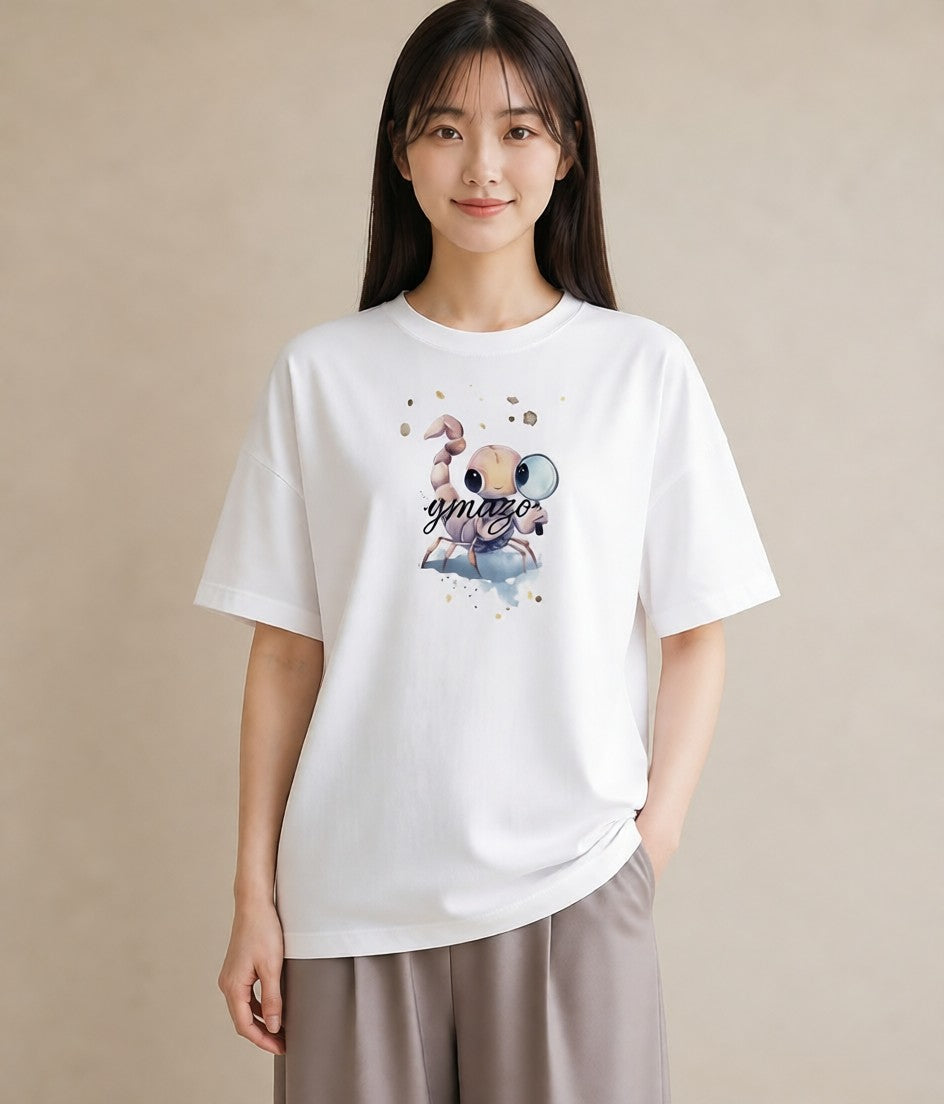 プリントTシャツ レディース カニ 海の生き物 海 イラスト 休日コーデ 秋コーデ おしゃれギフト 白T