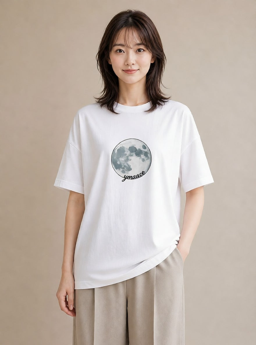 プリントTシャツ レディース 星空 宇宙 イラスト 北欧風 女性向けギフト 散歩 白T