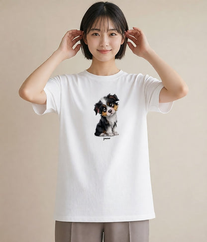 グラフィックTシャツ レディース わんこ 犬 いぬ イラスト 北欧風 旅行 母娘コーデ 白T