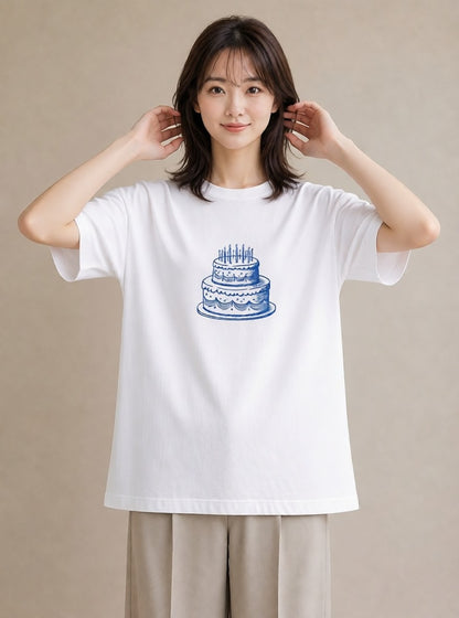 グラフィックTシャツ レディース スイーツ お菓子 デザート イラスト きれいめ ビーチ デイリーウェア 白T