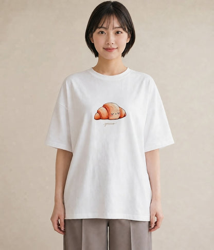半袖Tシャツ レディース 食パン 食べ物 フード イラスト モード 姉妹 送別ギフト 白T