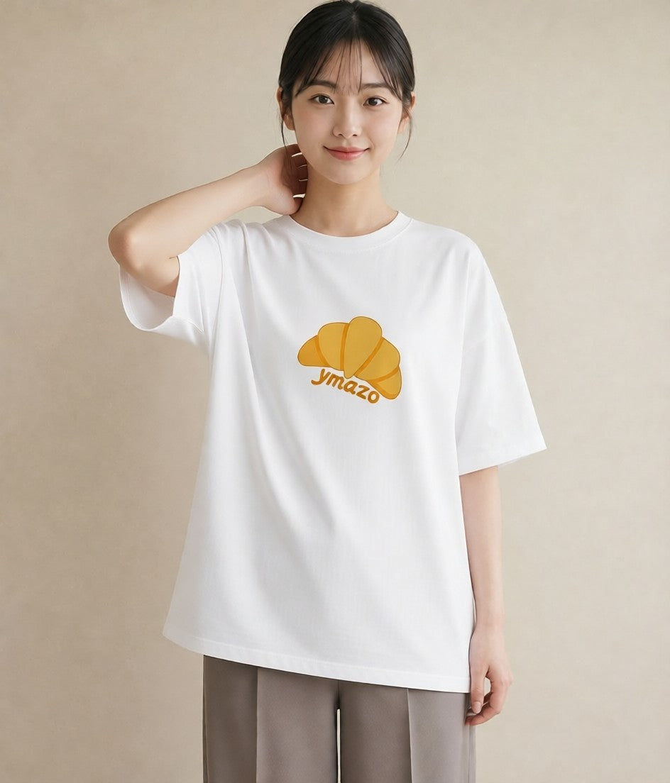 Tシャツ レディース パン ベーカリー イラスト ゆるコーデ 姉妹 送別ギフト 白T