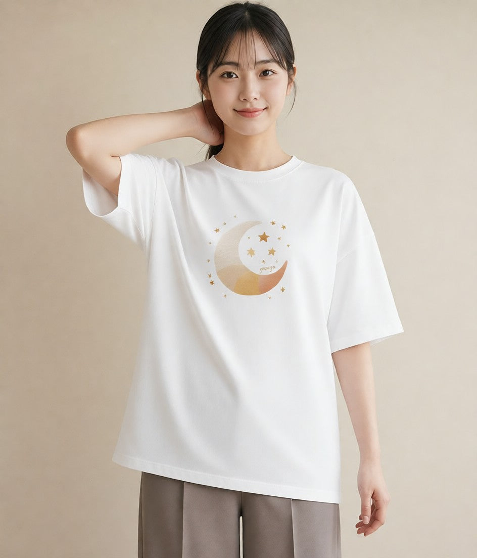 Tシャツ レディース スター 星空 宇宙 イラスト 個性的 親子 20代 白T