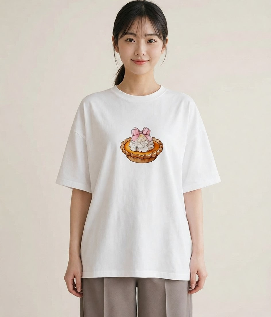Tシャツ レディース マフィン 食べ物 フード イラスト ボタニカル クリスマス 旅行 白T