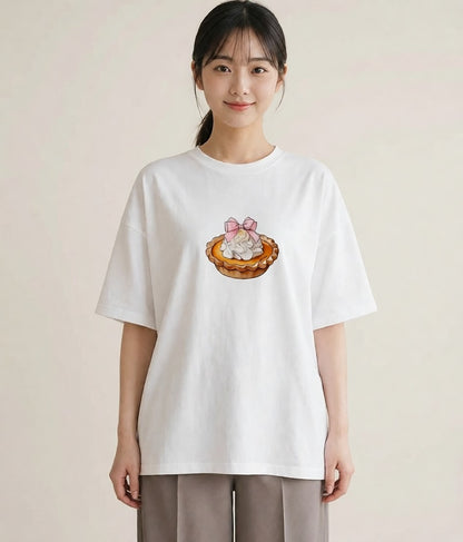 Tシャツ レディース マフィン 食べ物 フード イラスト ボタニカル クリスマス 旅行 白T