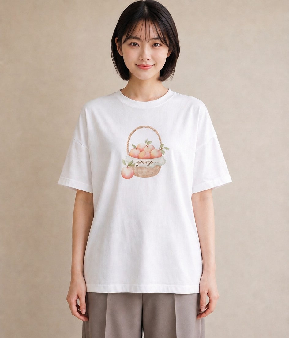 デザインTシャツ レディース 実り 植物 ボタニカル イラスト レトロ 母の日 ビーチ 白T