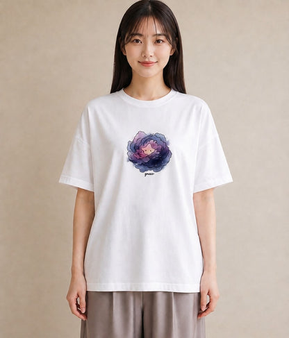 デザインTシャツ レディース 乙女座 星空 宇宙 イラスト カフェ巡り 女子会 白T