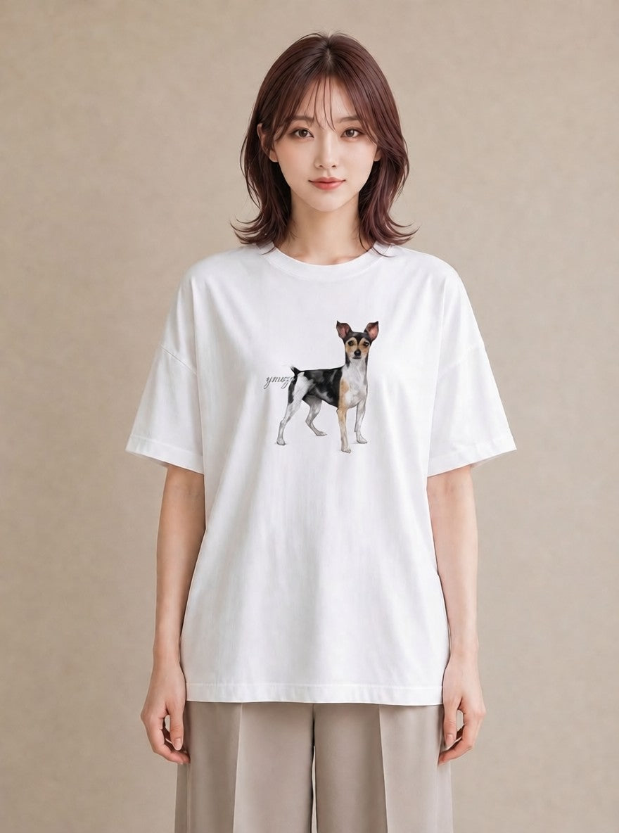 Tシャツ レディース 老犬 犬 いぬ イラスト 淡色 ルームウェア ギフト 白T