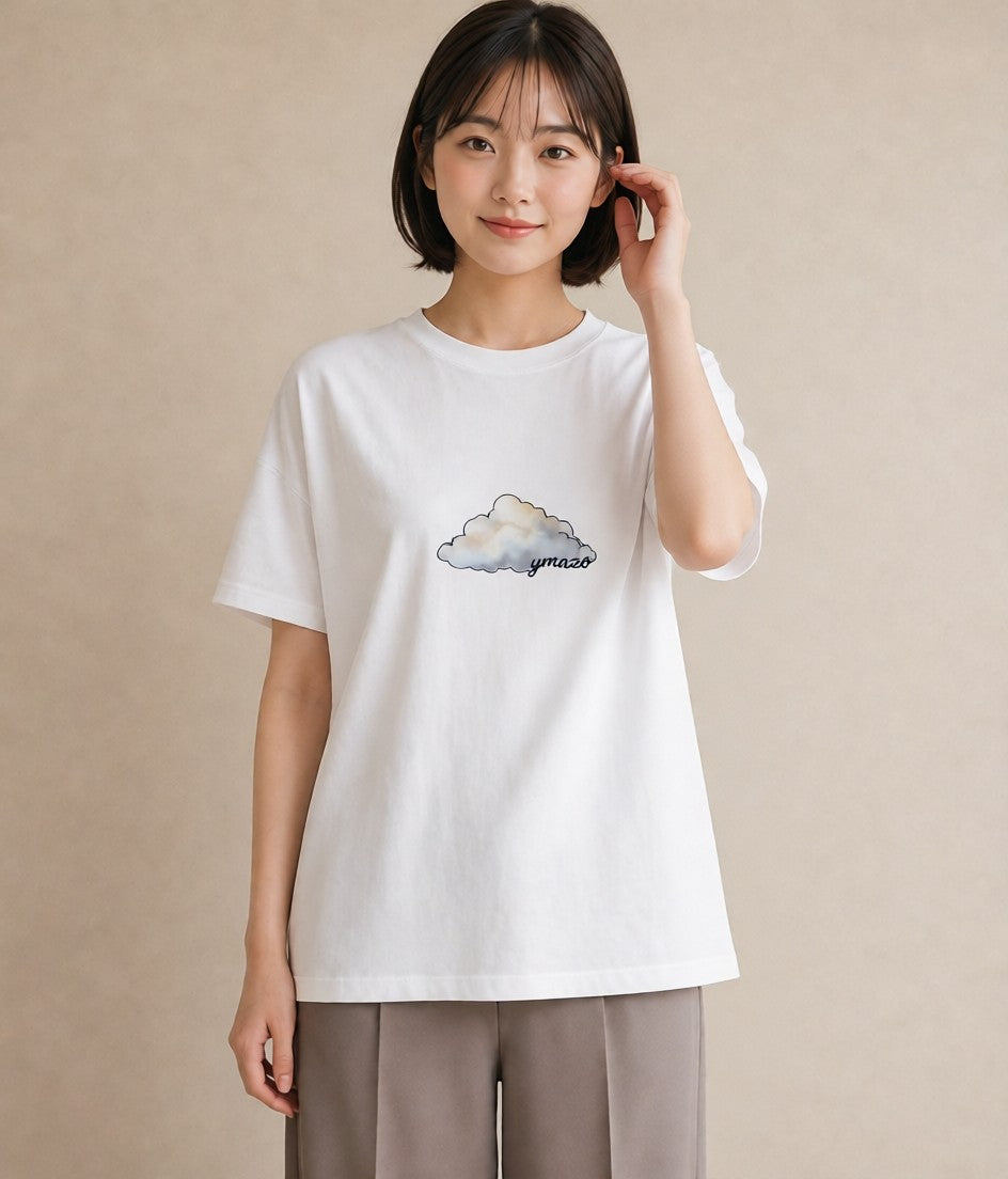 グラフィックTシャツ レディース 窓辺の雨 雨の日 窓 ナチュラル アンティーク イラスト 通学 誕生日プレゼント 白T